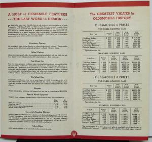 1932 Oldsmobile Six & Eight Equipment & Accessories Price Sales Folder Original