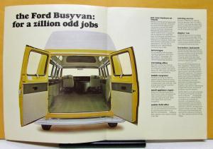1970 1971 1972 Ford Busyvan Econoline Truck Motor Homes Conversion Sales Folder