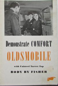 1936 Oldsmobile Unisteel Turret Top By Fisher & Comfort Features Sales Folder