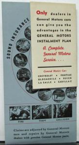 1938 Oldsmobile GMC Payment Chart Instalment Plan For Cars Sales Folder Orig