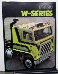 1974 Ford W Series Heavy Duty Trucks Sales Brochure & Specs Original