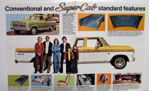 1975 Ford Pickup Truck F Series & Supercab Sales Folder Mailer Original
