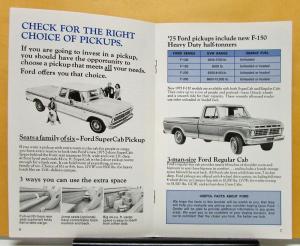 1975 Ford F Series Pickup Truck The Closer You Look Sales Brochure Original
