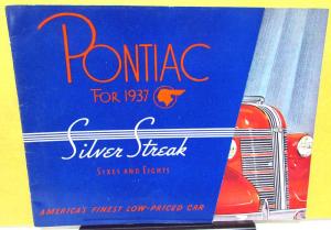 1937 Pontiac Dealer Sales Brochure Color Silver Streak Sixes & Eights Rare