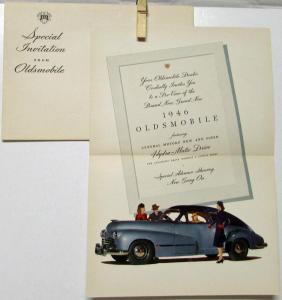 1946 Oldsmobile Dealer Preview Invitation With Envelope Original Nice Rare