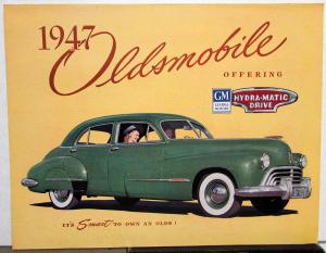 1947 Oldsmobile Series 66 76 78 98 With Hydramatic Drive Sales Folder Original