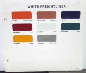 1966 White Freightliner Paint Chips