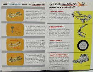 1958 Oldsmobile Rocket New Matic Ride Air Suspension Color Sales Brochure