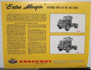 1965 1966 Brockway Truck Series 300 Model 358T 359T Brochure & Specifications