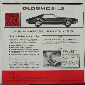 1966 Oldsmobile Toronado John Shorty Powers 33 RPM Record & Jacket Original