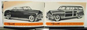 1949 Plymouth Dealer Sales Brochure Questions And Answers Features