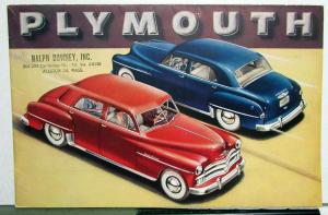 1950 Plymouth Dealer Color Brochure Folder Deluxe & Special DeLuxe Large Poster