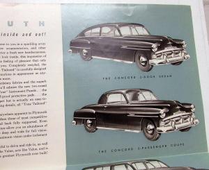 1952 Plymouth Dealer Sales Brochure Folder Power Flow Engine Original