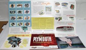 1952 Plymouth Dealer Color Sales Brochure Folder Cranbrook Cambridge Concord