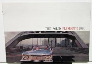 1960 Plymouth Fury Belvedere Savoy Suburban Custom Wagons Sales Brochure Orig