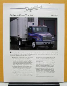 1992 Freightliner Series 80 Business Class Tractor Specification Sheet