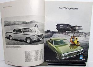 1970 Plymouth Traveler Magazine October Vol XI No 8 1971 New Models Review