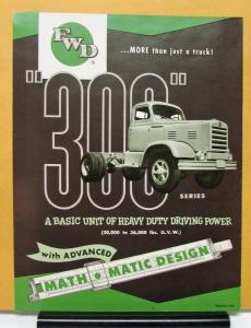 1954 FWD Truck Series 300 Sales Folder Mailer & Specifications
