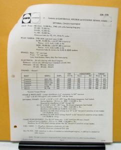 1968 FWD Truck Model CO5-2178 COE 6x4 Tractor Specification Sheet