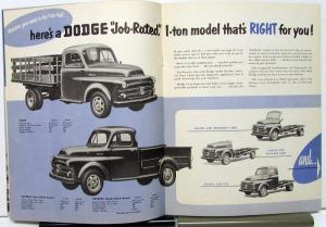 1951 Dodge Stake Express Truck D Models One Ton Sales Brochure Original