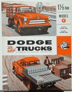 1955 Dodge F Model One And A Half Ton Trucks Sales Folder Original