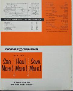 1955 Dodge F Model One And A Half Ton Trucks Sales Folder Original
