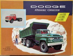 1958 Dodge T700 T800 T900 Tandem Truck Models Sales Folder Original