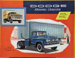1958 Dodge D & C 600 700 Tractor Chassis Cab COE Truck Models Sale Folder Orig