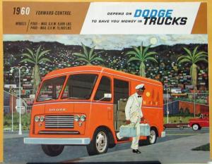 1960 Dodge Fwd Control Delivery Truck Model P300 & P400 Color Sales Folder Orig