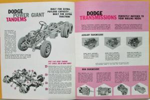 1961 Dodge High Ton Gas Trucks 4x2 C800 900 1000 6x4 CT700 800 900 Sale Brochure
