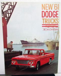 1961 Dodge Pickup Panel Stake Wagon Low Ton Truck D100 200 300 Sales Brochure