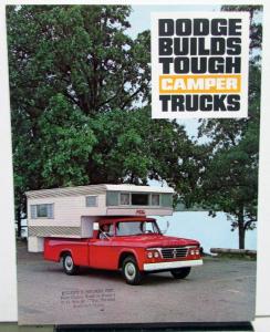 1963 1964 1965 Dodge Camper Truck Model D100 D200 W100 W200 Sales Brochure Orig