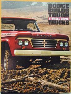 1964 Dodge 4WD Trucks W Models & WM300 Military Type Sales Folder Original