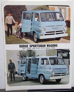 1965 Dodge Truck Sportsman Wagons Van Sales Brochure Original