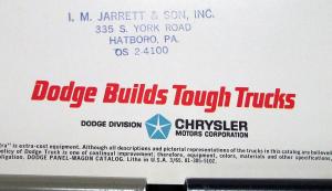 1965 Dodge Panel Wagon Truck Models D100 Sales Folder Original Dtd 3 65