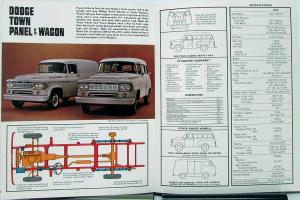 1965 Dodge Panel Wagon Truck Models D100 Sales Folder Original Dtd 3 65