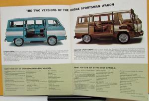 1966 Dodge Sportsman & Custom Wagons Truck Color Sales Brochure REV