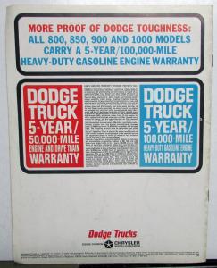 1967 Dodge Truck High Tonnage Gasoline Models D C CT Sales Brochure Orig