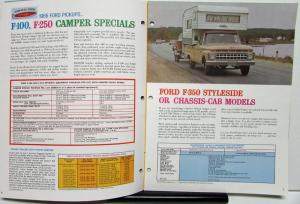 1965 Ford Car Truck RV Brochure F 100 250 350 Van Wagon Trailoring Tips Original