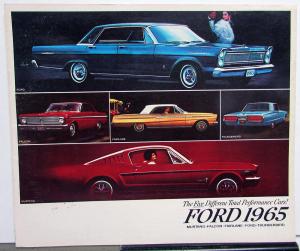 1965 Ford Full Line Sales Brochure Mustang Falcon Fairlane Thunderbird Galaxie