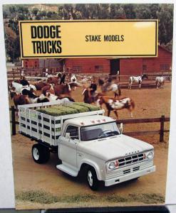 1968 Dodge Truck Stake Models D100 to 500 W200 & 300 Sales Brochure Original