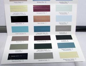 1967 Ford Paint Chips Dealer Brochure Colors Mustang Falcon Fairlane Thunderbird