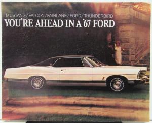 1967 Ford Full Line Brochure Mustang Falcon Fairlane Full Size Thunderbird Rev
