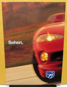 1998 Chrysler Viper GTS Foreign Dealer Sales Brochure German Text Large Poster