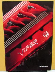 1993 Chrysler Viper Foreign Dealer Sales Brochure English Text V10 European