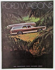 1969 Ford Wagons Sales Brochure Full Line Torino Fairlane Falcon Club Bronco