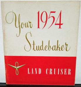 1954 Studebaker V8 Land Cruiser Owners Manual Guide Original