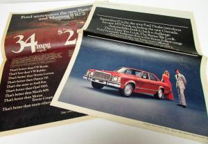 1975 Ford Advertising Supplements Mustang II Pinto Granada LTD Maverick Torino