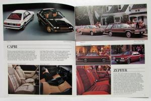 1981 Lincoln Mercury Lynx Capri Zephyr Cougar Continental Mark VI Sale Brochure