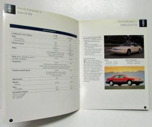 1995 Lincoln Continental Competitive Comparison Guide for Sale Consultants